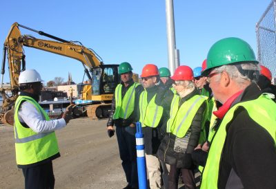 Hammond described the the work done at State Pier to accommodate the wind turbine components.