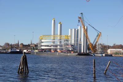 The State Pier site dominates the view from across the Thames River in Groton.